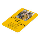 Zonnebloem Geel Bewaar de datum Foto Bruiloft Magneet (Linkerzijde)