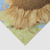 Zonnebloem Geel Blauw Boho Rustisch Land Floral Tissuepapier (Detail)