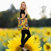 Zonnebloem geel blauw draagtas