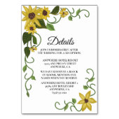 Zonnebloem Geel Bloemen Botanische Hand getrokken Kaart (Voorkant)