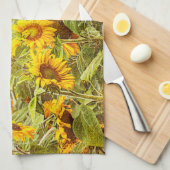 Zonnebloem Geel Farmhouse Style Theedoek (Quarter Fold)