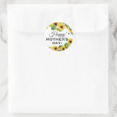 Zonnebloem Geel Land Florence Moederdag Ronde Sticker (Tas)