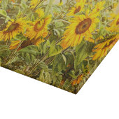 Zonnebloem  Geel Land Rustisch Snijplank (Hoek)