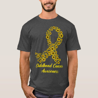 Zonnebloem Geel lint tegen kinderkanker T-shirt