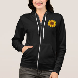 Zonnebloem Geel op Zwart - Gepersonaliseerd Sun Fl Hoodie