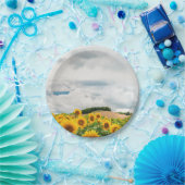 Zonnebloem geel rustieke bruiloft Bord (Feest)