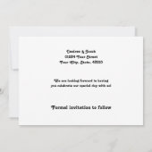 Zonnebloem Geel Rustisch Blauw Denim sparen de dat Save The Date (Achterkant)