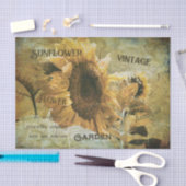 Zonnebloem Geel Textuur Ephemera Tissuepapier (Craft)