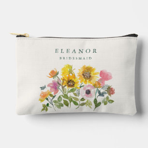 Zonnebloem Geel Waterverf Custom Bruidsmeisje Gift Etui