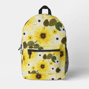 Zonnebloem Gele Floral Bedrukte Rugzak