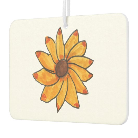 Zonnebloem Gele Marker Hand getekend Luchtverfrisser (Links)