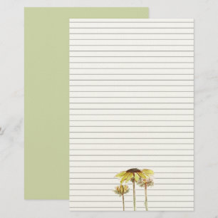 Zonnebloem Gelijnd Briefpapier Brief Schrijven Gro