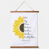 Zonnebloem & Geloof Hangend Wandkleed (Voorkant)