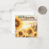 Zonnebloem, geloof notitiekaartje (Voorkant / Achterkant in situ)