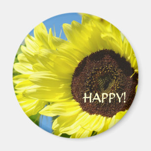 Zonnebloem Gelukkig! Magneten Gele Zonne Bloemen