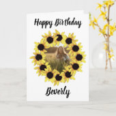 Zonnebloem Gelukkige Verjaardag Foto Kaart (Gele Bloem)