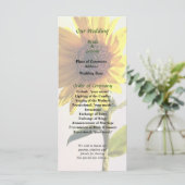 Zonnebloem geniet van het Sun Wedding Programme Programma (Staand voorkant)