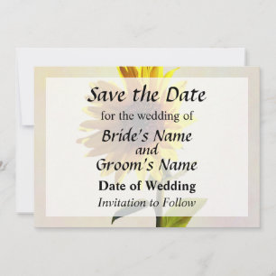 Zonnebloem Genietend van de Zon Bewaar de Datum Save The Date
