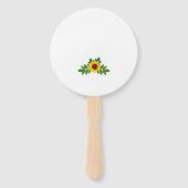 Zonnebloem Geometric Wedding Handwaaier (Achterkant)