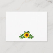 Zonnebloem Geometric Wedding Reception Kaart (Achterkant)