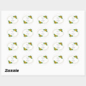 Zonnebloem Geometric Wedding Ronde Sticker (Vel)
