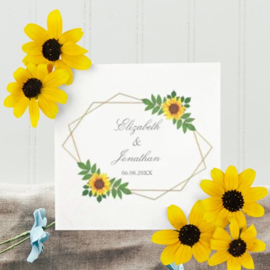 Zonnebloem Geometric Wedding Servet