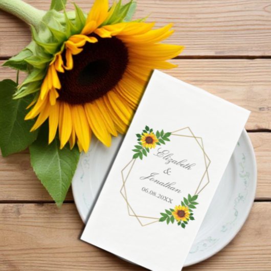 Zonnebloem Geometric Wedding Servet