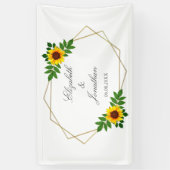 Zonnebloem Geometric Wedding Spandoek (Verticaal)