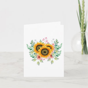 Zonnebloem Gevouwen noot Kaart
