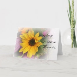 Zonnebloem Gevouwen Wenskaart Kaart