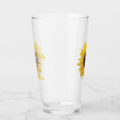 Zonnebloem "Gewoon een wilde bloem in liefde..." Glas (Rechts)