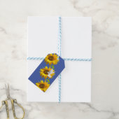 Zonnebloem Gift Labels Dove Floral Cadeaulabel (Met Touw)