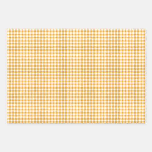 Zonnebloem Gingham Wrapping Paper Set (Voorkant 2)