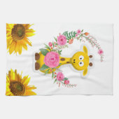 Zonnebloem Giraffe Floral Kitchen Towel Theedoek (Horizontaal)