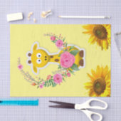 Zonnebloem Giraffe Floral Weefpapier Tissuepapier (Craft)