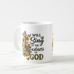 Zonnebloem Gitaar Christelijk T-shirt Koffiemok