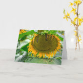 Zonnebloem glimlachen kaart (Gele Bloem)