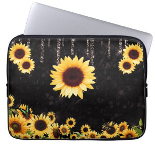 Zonnebloem Glitter Laptop Sleeve