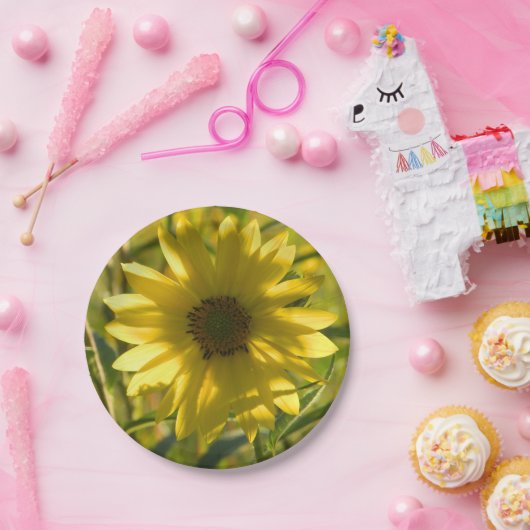 Zonnebloem Glow Paper Borden Papieren Bordje (Feest)
