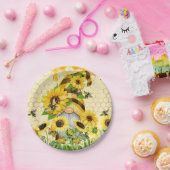 Zonnebloem Gnome Papieren Bordje (Feest)