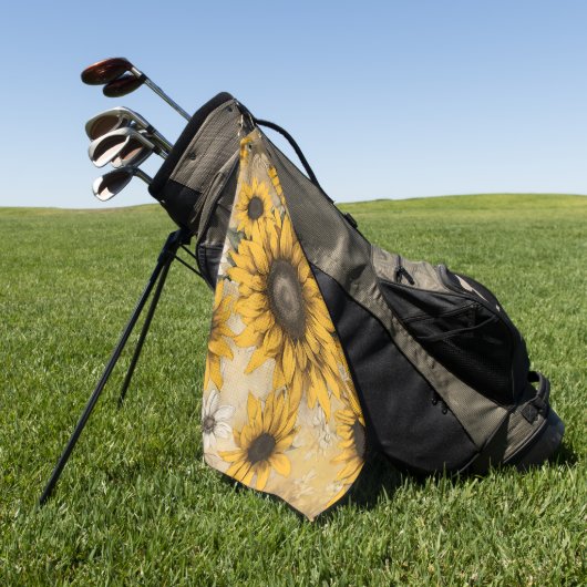 Zonnebloem Golfhanddoek (Groen)
