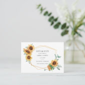 Zonnebloem Goud Geometrisch Lijst Sla de datumkaar Visitekaartje (Staand voorkant)