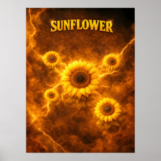 Zonnebloem Gouden Bloei Energie Poster