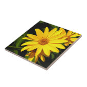 Zonnebloem gouden decoratieve Tegel Tegeltje (Zijkant)