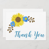 Zonnebloem Grace Bedankkaart (Voorkant / Achterkant)