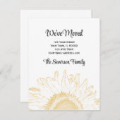 Zonnebloem Grafische wijziging van adresaankondigi Aankondiging (Voorkant / Achterkant)