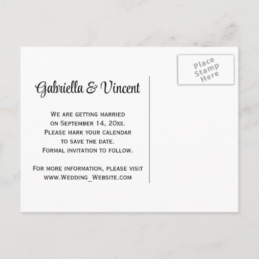 Zonnebloem Grafische Zomdag Aankondiging bruiloft (Achterkant)