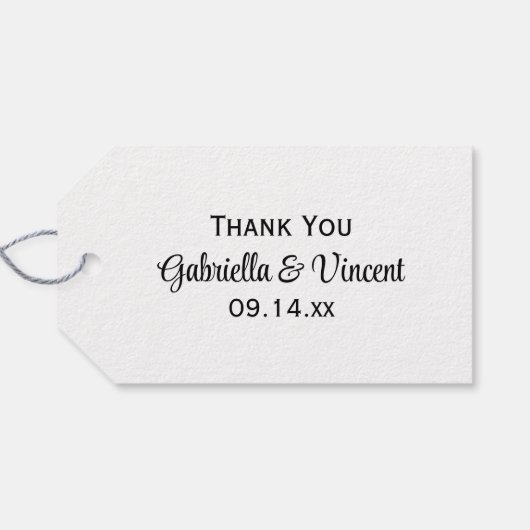 Zonnebloem Graphic Weddenschap Hartelijk dank Cadeaulabel (Achterkant Horizontaal)