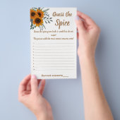 Zonnebloem Greenery Raad de Spice Game Card Flyer (Hand)