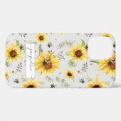 Zonnebloem Grijs Geel Bumble Bee Eucalyptus blad Case-Mate iPhone Case (Achterkant (horizontaal))